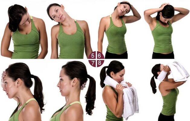 Exercices pour le cou dans l'ostéochondrose exemple 2