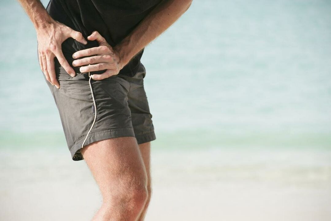 Douleur dans l'articulation de la hanche due à l'arthrose